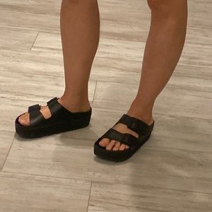 Birkenstock papillio Arizona black platform 39